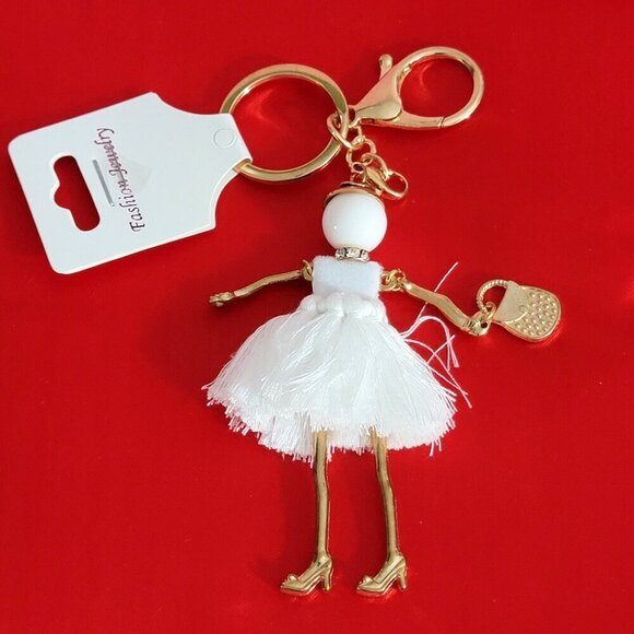 Fashion Jewelry Moveable Lady Purse Charm Keychain - Picture 5 of 8